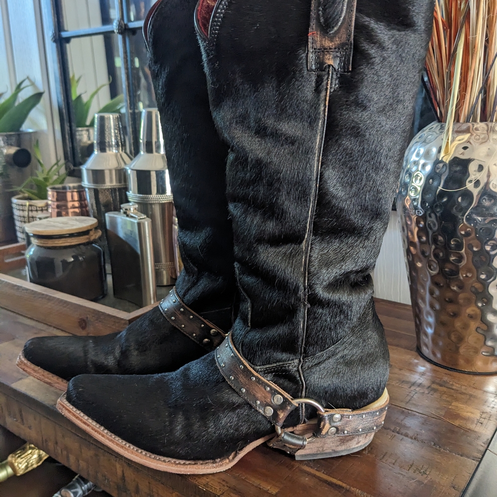 Freebird Lusitano 8  Black Cowhair Boots